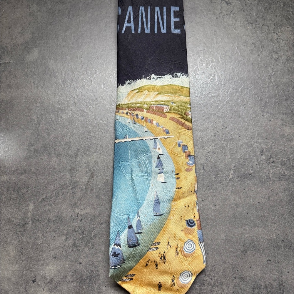 Ralph Lauren Cannes Beach Print Tie